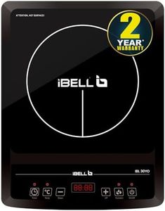 iBELL 30YO Induction Cooktop, 2000W, 2 Yr Warranty, BIS Certified, Crystal Glass Top, Auto Shut Off, Overheat Protection (Black)