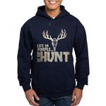 CafePress Eat Sleep Hunt Hoodie (Dark) Men's Dark Hooded Sweatshirt Hoodie Navy