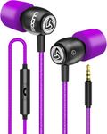 Ludos CLAMOR Wired Earbuds in-Ear Headphones, 5 Year Warranty, Earphones with Microphone and Call Control, Noise Isolating Memory Foam Eartips, Tangle-Free Cord for iPhone, iPad, Computer, Laptop