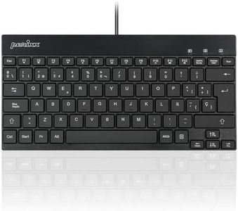 Perixx PERIBOARD-326 Mini clavier USB rétroéclairé avec touches de courte durée, QWERTY ES
