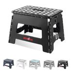 KOADOA Folding Step Stool, 9 Inch Plastic Foldable Step Stool for Kids Adults - Holds Up to 330 lbs Foot Stool with Non-Slip Surface, Carry Handle for Kitchen Bathroom Bedroom