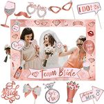 Bridal Shower Decorations Bride to Be Photo Booth Props Rose Gold Team Bride Photo Frame and Wedding Photo Booth Props Bachelorette Party Ideas Supplies for Women