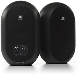 JBL Professional 1 Series 104-BT Compact Desktop Reference Monitors with Bluetooth, Black, Sold as Pair, 4.5-inch Speaker