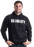 Ann Arbor T-shirt Co. Security | Security Guard Fleece Hoody, Glow in The Dark Hooded Sweatshirt (Hood,XL) Black