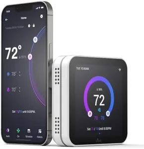 vine Smart Thermostats for Home, 7 Day Programmable WiFi Thermostat for House, 4.0" Touch Color Screen, App/Voice Control, Compatible with Alexa & Google Assistant, C-Wire Required