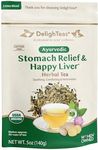 DelighTeas Liver Detox tea | Stomach Relief & Liver Cleansing | Ayurvedic Loose Leaf Milk Thistle, Fennel, Ginger Tea for Digestion | USDA Organic, Vegan, Caffeine Free, Sugar Free | 50 Servings, 5oz