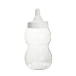 Party Spin Jumbo Milk Bottle Coin Bank, 13-inch, White, for Baby Shower Games