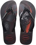 Havaianas Unisex's Stars Wars Flip Flops, Black White Black, 2/3 UK