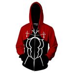 My Sky Anime Fate Stay Night Hoodie Archer Cosplay Costume Pullover Sweatshirt Streetwear Jacket for Unisex, Red-zip, Large