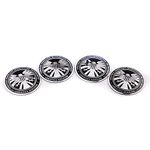 4PCS Wheel Hub Caps Centre Cover 56mm (2.2 Inches)for Marvel Agents Of Shield Homeland Logo Circular arc form 3D stereo Aluminum Alloy Waterproof Dust-proof Anti-rust Emblem Badge Stickers (black)