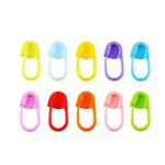 Plastic Locking Stitch Markers, Knitting Crochet Locking Stitch Markers Knitting Stitch Counter Crochet Stitch Needle Clip (25 Pcs, Multicolor)