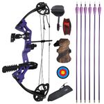 Southland Archery Supply Hero Junior Youth Compound Bow Package 10-29 LBS (Purple)