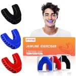 IFHFBI 3PCS Jaw Exerciser for Men and Women, 3 Resistance Levels Silicone Jawline Shaper,Face Slimming Tools for Beginner Intermediate Advanced User,Tighten and Strengthen, With Box