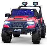 Baybee Run Battery Operated Jeep for Kids, Ride on Toy Kids Car with RGB Windshield Light & Music | Electric Jeep Battery Car | Baby Big Car for Kids to Drive 3 to 8 Years Boys Girls (Red)