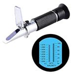 Aquarium Salinity Refractometer for Saltwater Seawater and Marine Fishkeeping Saltwater Refractometer Dual Scales 0-100ppt & Specific Gravity 1.000-1.070 ATC Salinity Tester Salinity Hydrometer