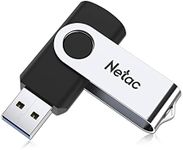 Netac 128GB USB Stick USB 3.0 Flash Drive, Up to 90MB/s, Thumb Drive for Data Storage, Pen Drive with Swivel Design, Memory Stick for External Storage Data/Computer/PC/Laptop/Sound