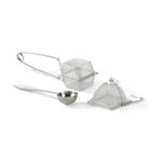 Set of 2 Infusers & 1 Tea Spoon - Stainless Steel, Tea Strainer - Square Tea Infuser, Triangle Tea Infuser & Perfect Serve Tea Spoon - Durable Tea Maker | VAHDAM