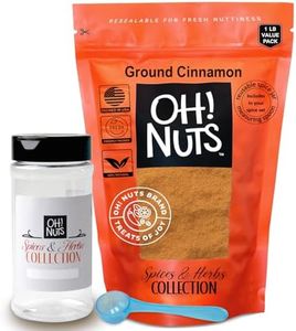 Oh! Nuts Cinnamon Powder, 16 oz Value Bag - Includes Empty Jar + Measuring Spoon, Extra Fresh & Aromatic - Used by Top Chefs