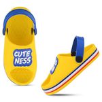 SMARTOTS Kids Sandals for Boys & Girls Dailyuse, Kids Stylish CuteNess Eva Clogs for Boys & Girls Everyday Use, Color-Yellow, Size-7C