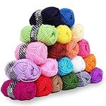 Knitting Yarn (20 Pack) - 25 Grams, 40 metres per Bundle - Assorted Colour Crochet Yarn - Acrylic Yarn Set for Crocheting and Knitting Projects