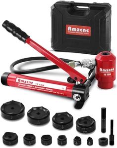 AMZCNC Hydraulic Knockout Hole Punch Set 1/2 to 4 inch Electrical Conduit Hole Cutter Set KO Tool Kit Metal Sheet Puncher (15T(1/2"~4"))