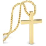 SERASAR Cross Necklace Men with Pendant Cross - 50cm Gold Jewellery Gold Chain Gold Plated Chain Gold Men Gift Idea for Men Birthday Father's Day Punk Rock Valentine's Day