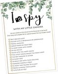 I Spy Camera Selfie Game - 10 Pack - Wedding Cards - Eucalyptus Greenery
