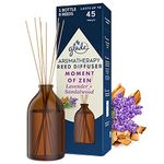 Glade Aromatherapy Reed Diffuser, Home Decor Essential Oils Diffuser Calming Fragrance, Moment of Zen with French Lavender & Australian Sandalwood, 80 ml