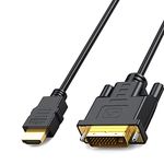 MMOBIEL HDMI to DVI Cable Adapter – Bi-Directional DVI-D Dual Link to HDMI Cable Converter Supports All High Resolution LCD and LED Monitors and Tv’s 1080p High-Speed Gold Connectors - 3ft 3in /1m