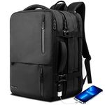 Expandable Travel Backpack, Flight Approved Carry-on Backpack 17.3 Inch Laptop Backpack Waterproof Anti Theft Daypack with USB Charging Port