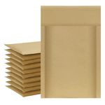 Securement kraft paper bubble lined bags/Paper Cushion padded enveloped/Bubble Courier bags mailing packing and Packaging, Pouch bags with Cushioning (5X7, Brown, 50)