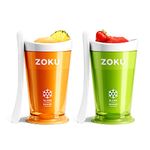 Zoku Slush and Shake Maker - 7 Minute Freeze (Set of 2 - Orange/Green - 8oz)