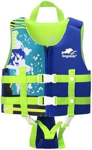 Kids Swim Vest, Floaties for Toddlers, Kids Float Jacket Floation Swimsuit Swimwear with Adjustable Safety Strap for 30-50 lbs Boys (4-6 Years)