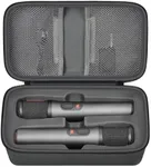 Boobowl Bluetooth Microphone Wireless Case Digital Microphones, Portable Wireless Mic Box for Rechargeable Battery, Receivers, Adapter (Bag Only)-Grey