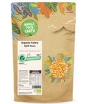 Wholefood Earth Organic Yellow Split Peas 1kg GMO Free | Vegan | High Fibre | High Protein | Certified Organic