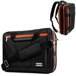 Vangoddy El Prado Hybrid 2 in 1 Backpack/Messenger and Notebook Carrying Case Shoulder Bag for Laptop, Orange, Large (15-Inch-17-Inch)