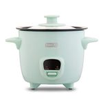 Dash DRCM200GBAQ04 Mini Rice Cooker with Keep Warm, 2 cup, Aqua