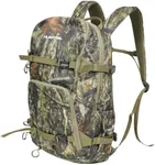 HUNTPAL Hunting Backpack, Waterproof Camo Hunting Day Pack with Gun Holder Bag and Storage Pockets, Long-Lasting Large Capacity Backpack for Rifle Shotgun Bow Gun
