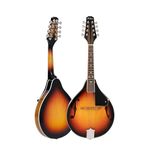 StarQuest SQ-MD11-TSB A-Style Mandolin Instrument Sunburst 8 Steel Strings – Acoustic Folk Mandolin for Beginners & Pros, Classic Bluegrass, High-Gloss Finish, Bright Tone, Lightweight & Portable