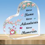 JMIMO New Home Gifts House warming Gifts for Relatives Friend Fist Home Gift Moving New House Gift New Home New Adventures Acrylic Plaque Keepsake