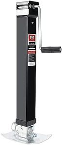 TYT 8000lbs Square Direct Weld Heavy Duty Trailer Jack, 15 Inches Lift Side Wind Square Jack, with 13 Inches Adjustable Drop Leg for Camping Trailer, Boat Trailer, Farm Trailer, RV Trailer, Black