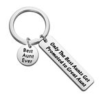 ENSIANTH Aunt Gift Only The Best Aunt Get Promoted To Great Aunt Keychain Inspirational Jewelry for Aunt (Great Aunt Key)