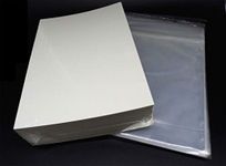 docsmagic.de 100 Silver Size Resealable Comic Bags + Backing Boards - Combo Pack 181 x 266 mm