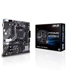 ASUS PRIME A520M-K AMD AM4 (3rd Gen Ryzen) Micro-ATX motherboard (ECC memory, M.2 support, 1Gb Ethernet, M.2, USB 3.2 Gen 1 Type-A,HDMI 2.1 4K@60Hz, D-Sub)