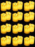 SATYAM KRAFT 24 Pcs Acrylic LED Tea Light Candle Flameless & Smokeless Melting Candle Perfect for Gifts, Home, Room, Birthday, Diwali, Deepavali Pooja, Home Decoration (Yellow, 5 cm)