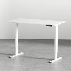 Artiss Electric Laptop Standing Desk Height Adjustable Sit Stand Desks Desktop Table Office Study Computer Workstation Home Use Monitor Riser with Control Panel White