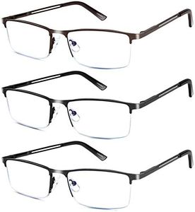 Reading Glasses for Men, 2.0 Blue Light Blocking Reading Glasses Metal Readers