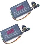 2Pcs PWM DC Motor Speed Controller DC 6-60V 6V 12V 24V 48V 30A LED Digital Display Slow Start with an Adjustable Momentary Start Stop Switch and A Speed Control Potentiometer