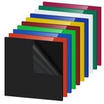 JWMWGZ 10Pcs Cast Acrylic Sheet,Colored Acrylic Sheet Plastic Sheet 12 x 12 Inch (.118"" Thick) for Signs,for Glass Engraving Signs DIY,Display Projects DIY,No Transparent