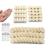 Yesallwas 100PCS Polishing Kit for Dremel Polishing Heads, Wool Felt Buffing Kit Polishing Wheel for Dremel Rotary Tool Accessories 1/8" Shank for Glass Jewelry Metal Stone Polishing